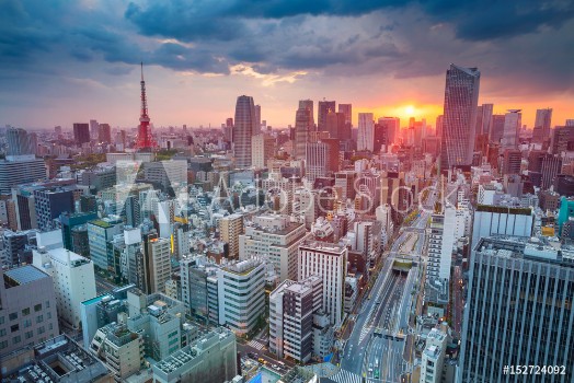 Picture of Tokyo Cityscape image of Tokyo Japan during sunset